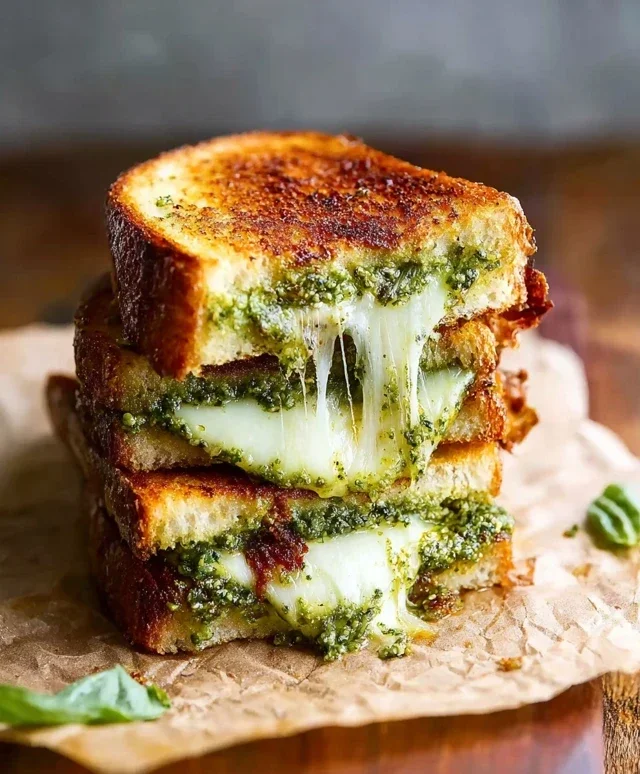 Sourdough Pesto Grilled Cheese