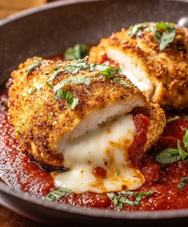 Stuffed Chicken Parmesan Dish