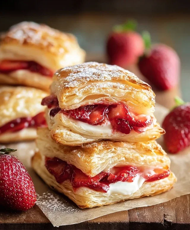 Strawberry Flaky Puffs
