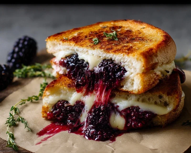 Blackberry Balsamic and Brie Grilled Cheese