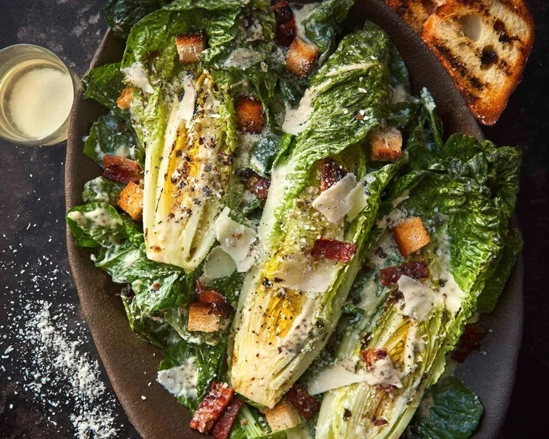 Grilled Romaine Caesar Salad Recipe