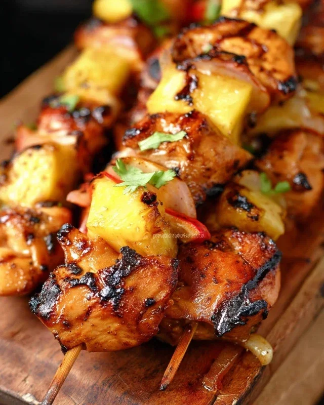 Pineapple Chicken Kebabs Recipe