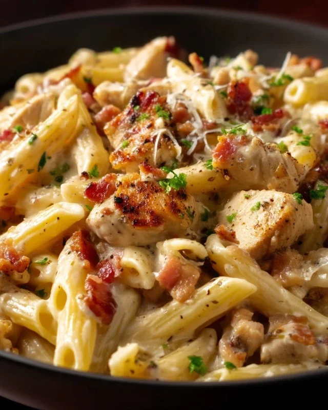 Chicken Beef Beef Bacon Ranch Pasta