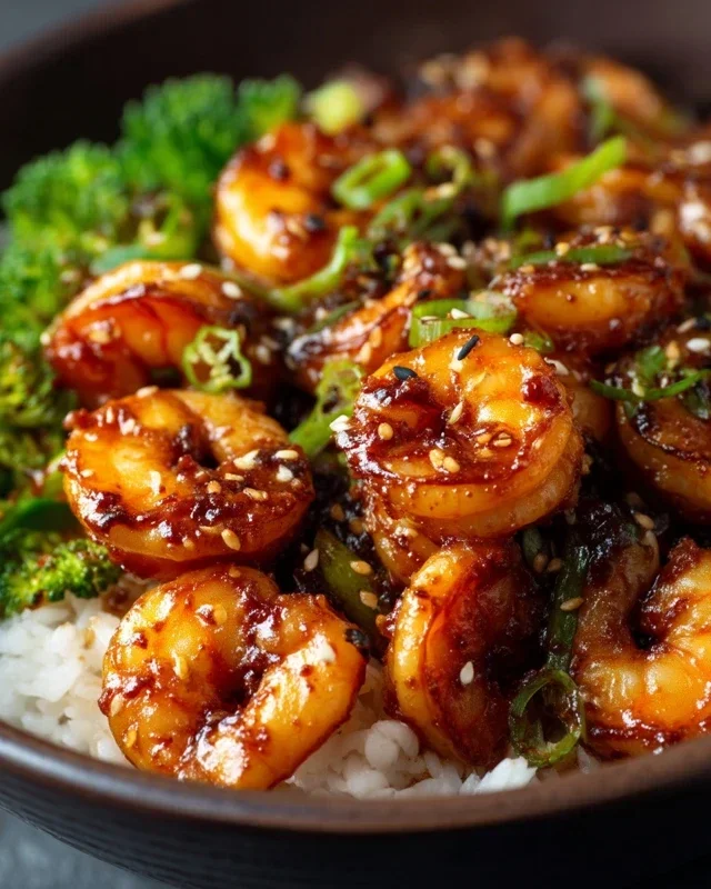 Honey Garlic Shrimp Bowls