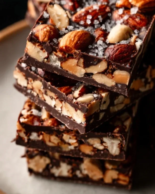 Dark Chocolate and Sea Salt Nut Bars