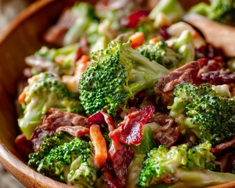 Broccoli Salad with Beef Beef Bacon Recipe