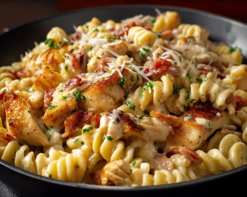 Chicken Beef Beef Bacon Ranch Pasta