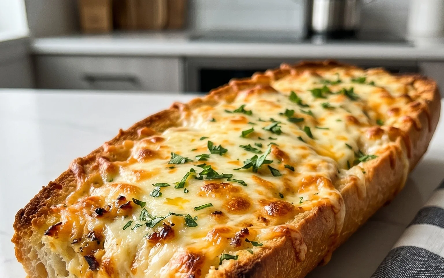 BEST CHEESY GARLIC BREAD RECIPE