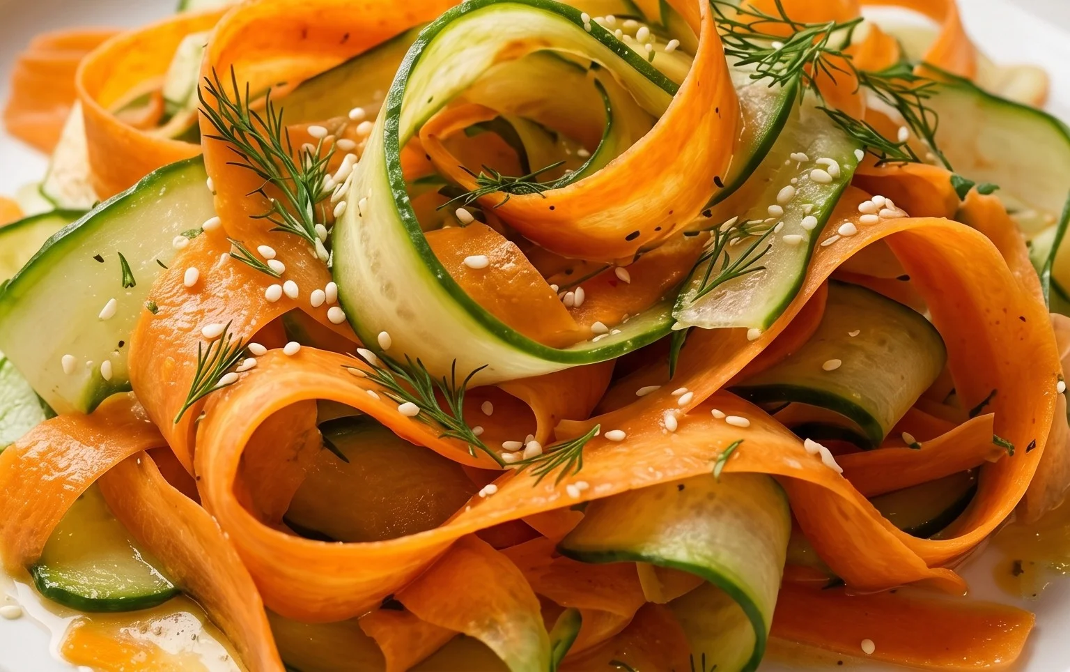 Carrot and Cucumber Ribbon Salad