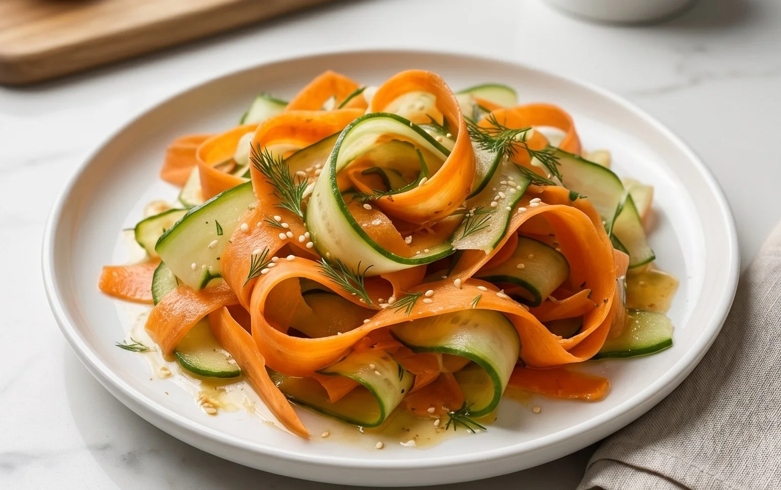 Carrot and Cucumber Ribbon Salad