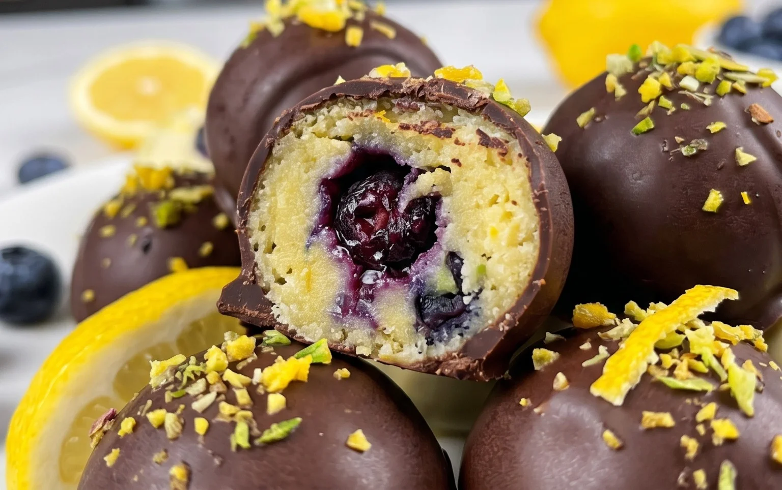 LEMON BLUEBERRY TRUFFLES