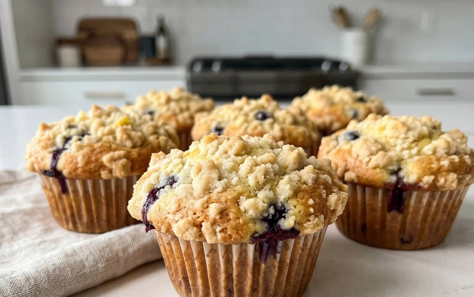 Lemon Blueberry Streusel Muffins