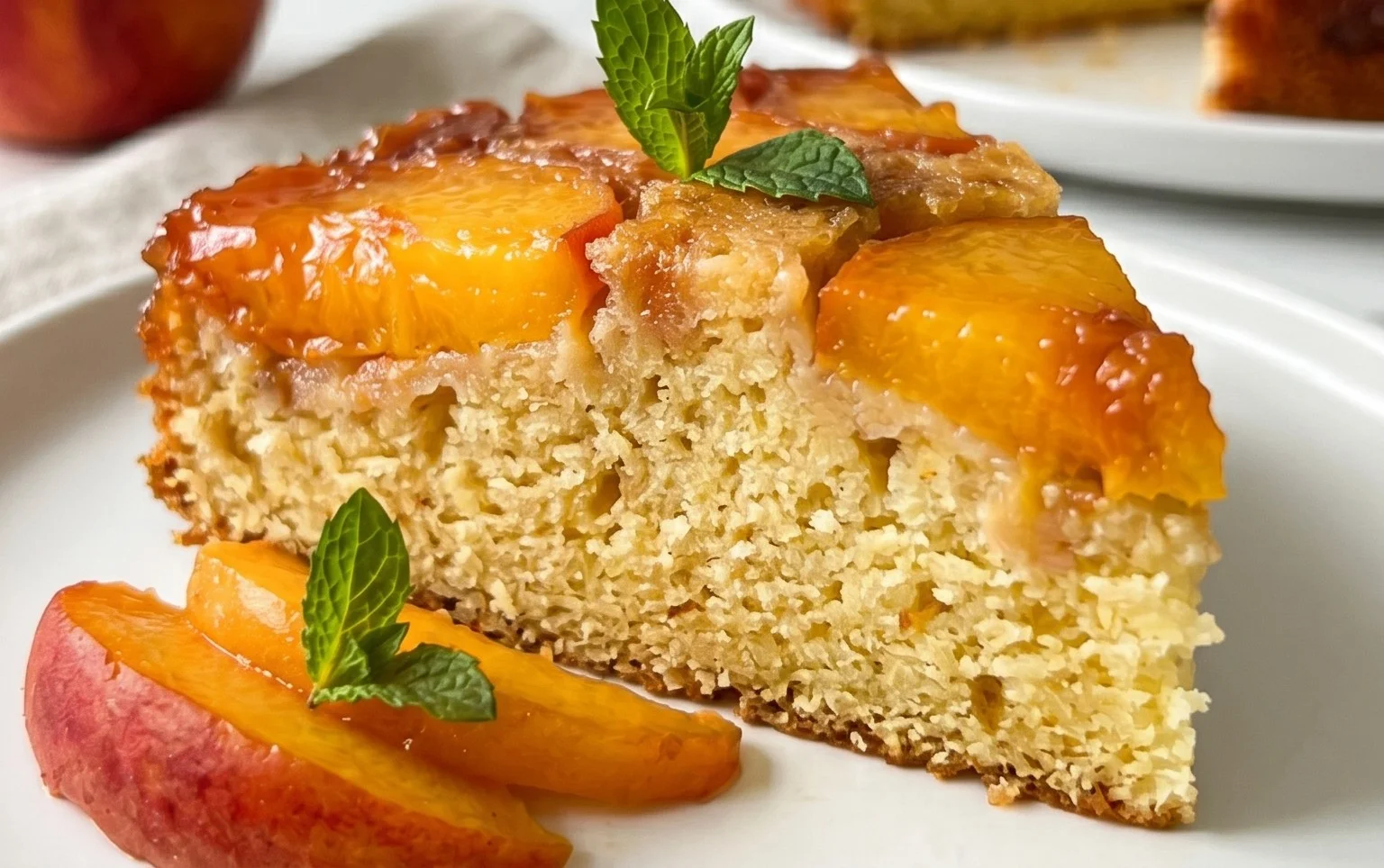 Peach Upside-Down Cake Recipe