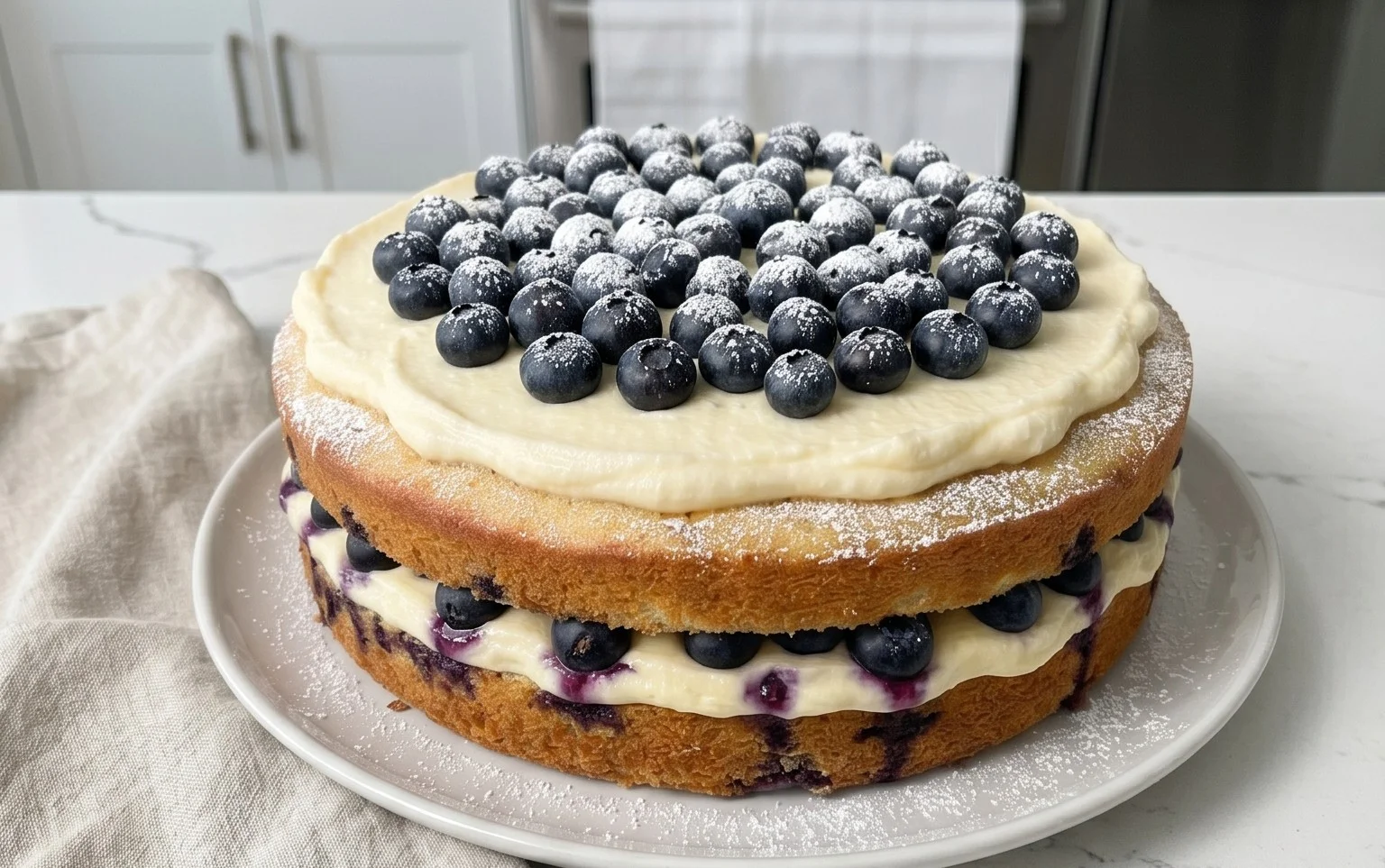 Nova Scotia Blueberry Cream Cake