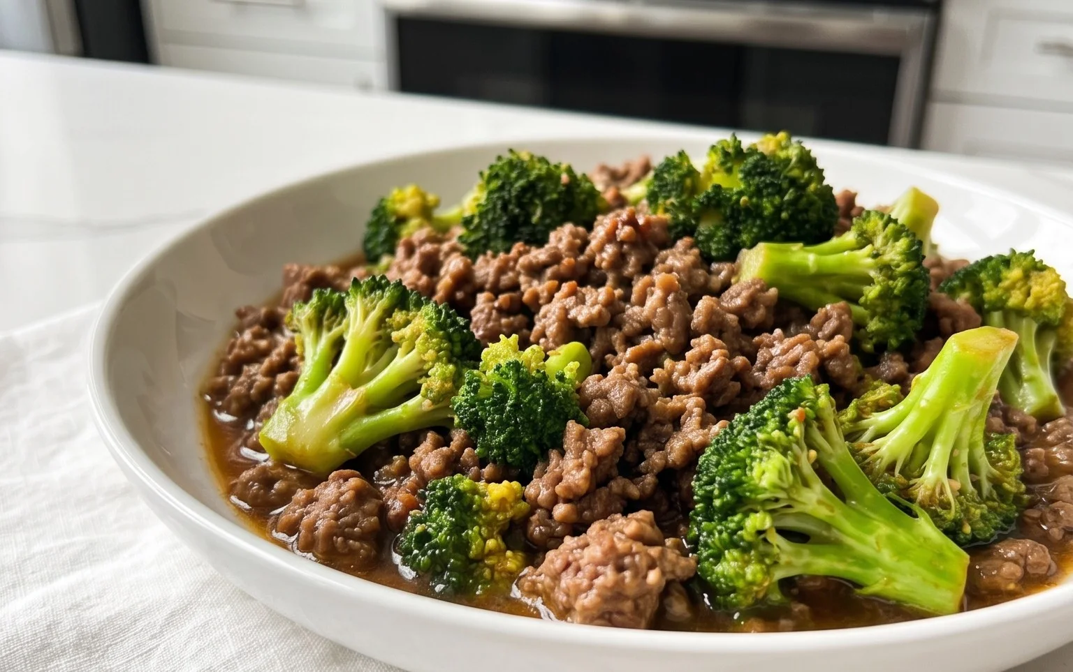 Ground Beef and Broccoli