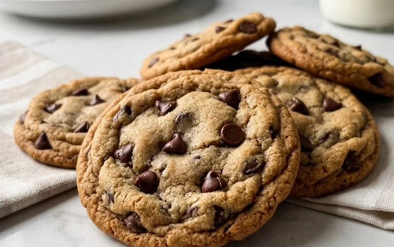 Crispy and Chewy Chocolate Chip Cookies