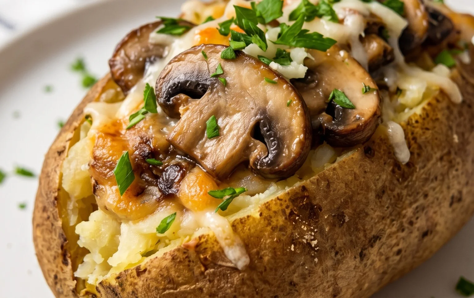 The Ultimate Stuffed Baked Potatoes with Mushrooms