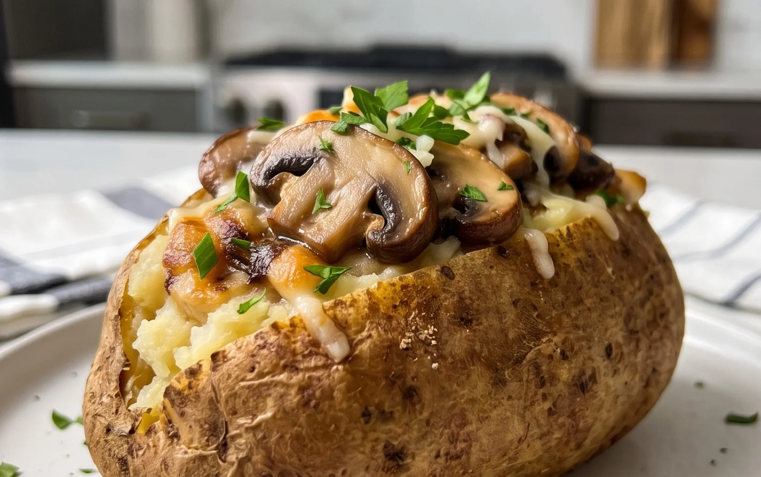The Ultimate Stuffed Baked Potatoes with Mushrooms