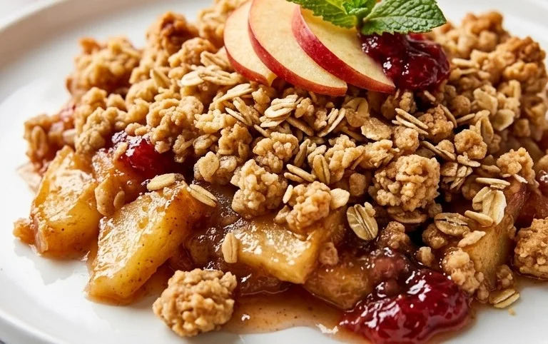Healthy Breakfast Apple Crum extractble