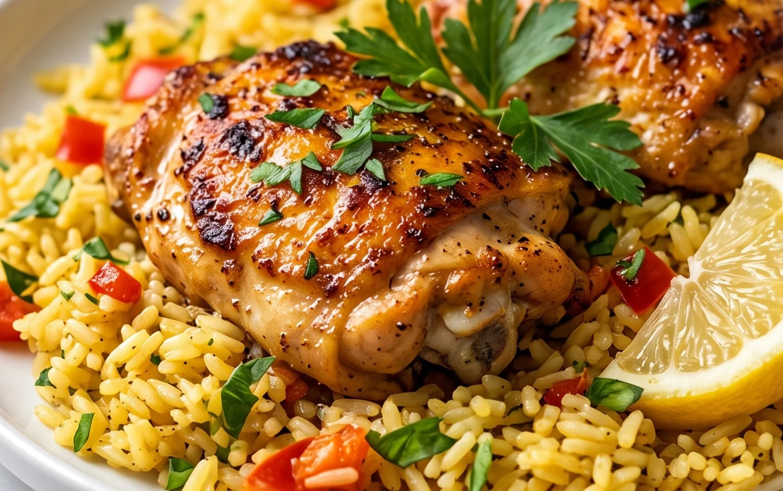 Greek Chicken and Lemon Rice (30 Minutes, One-Pot)