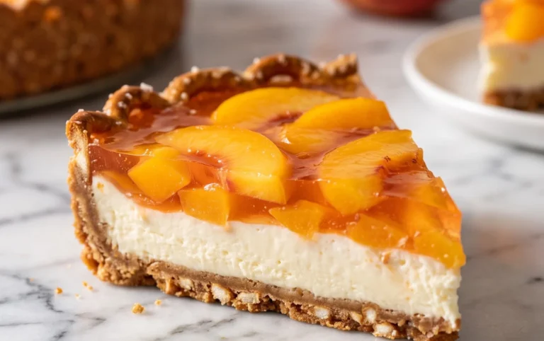 Peach Pretzel Salad Dessert