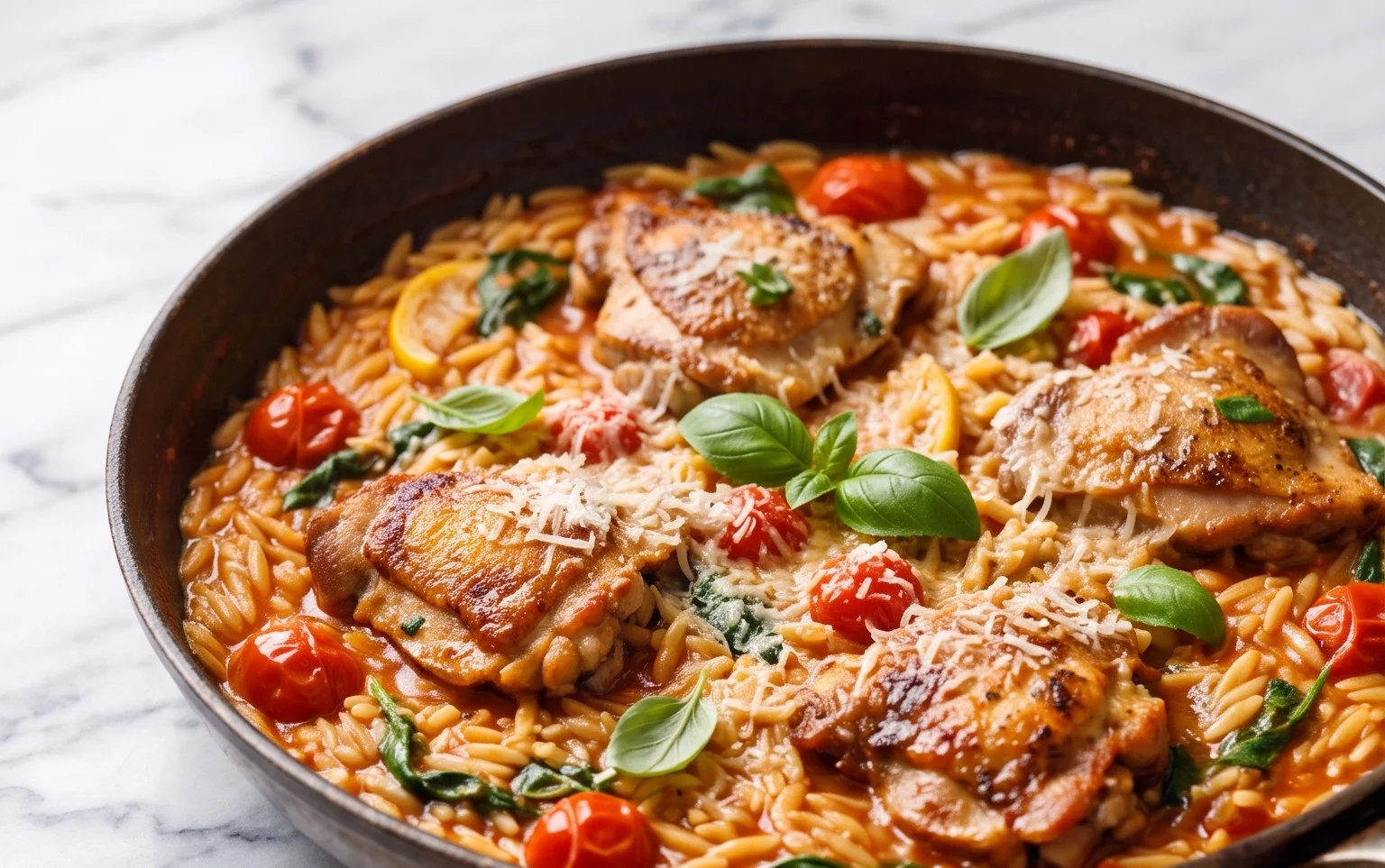 Chicken Orzo (30-Minutes, One-Pan)