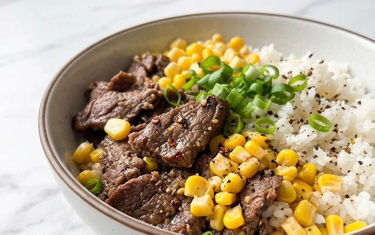 Beef Pepper Rice Bowl is a delicious meal option.