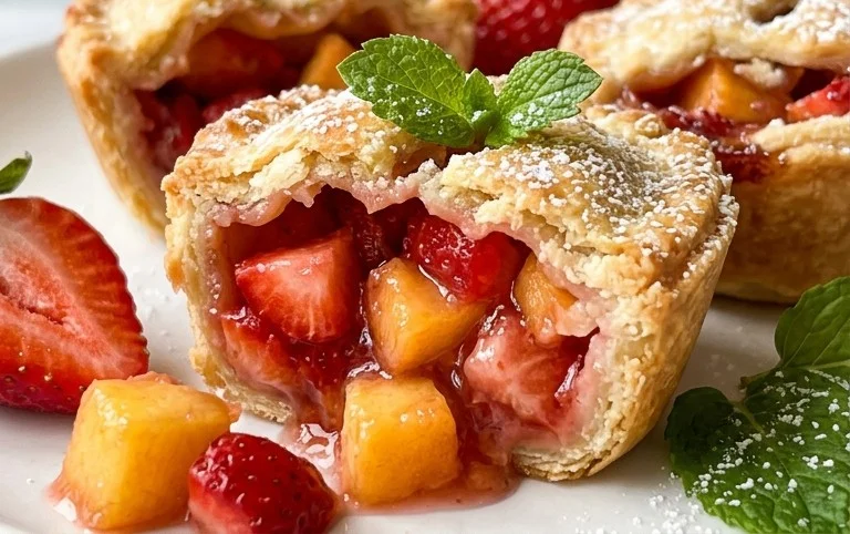 Strawberry Peach Pie Bites