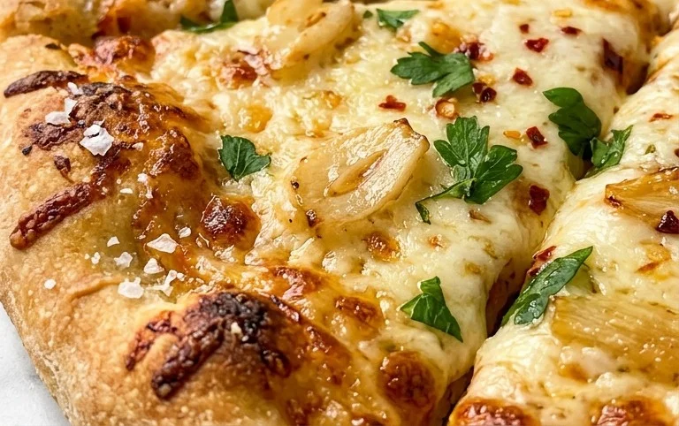 buttery garlic pizza