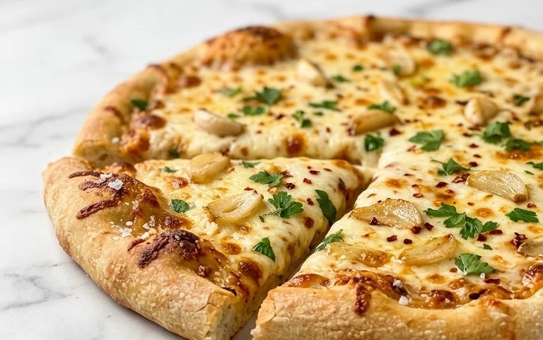 buttery garlic pizza