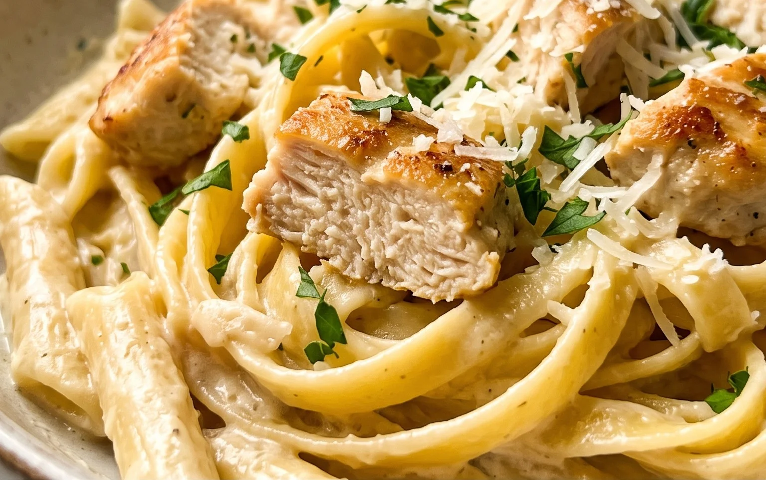 Low Calorie Chicken Alfredo
