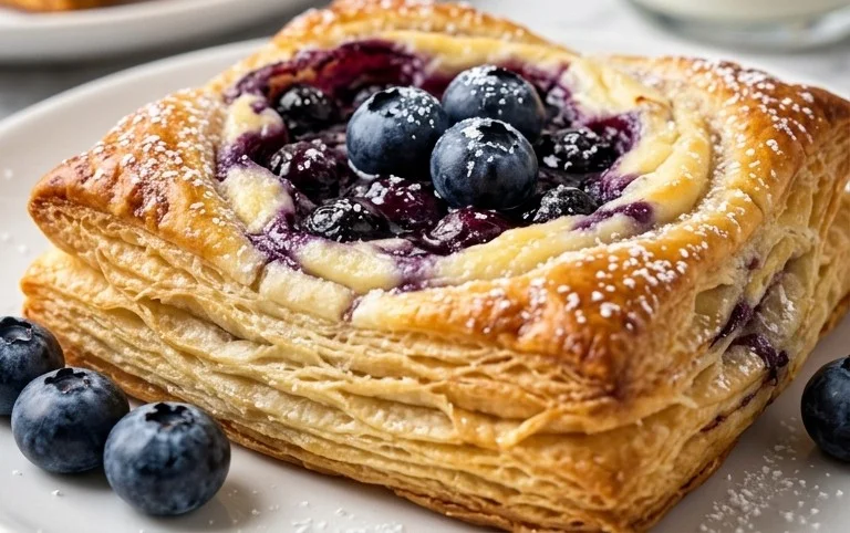 Blueberry Cream Cheese Puff Pastry