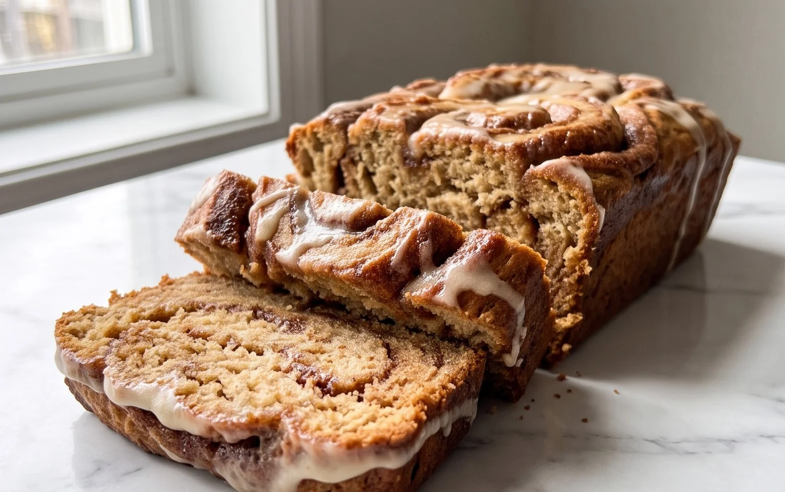 Cinnamon Roll Banana Bread