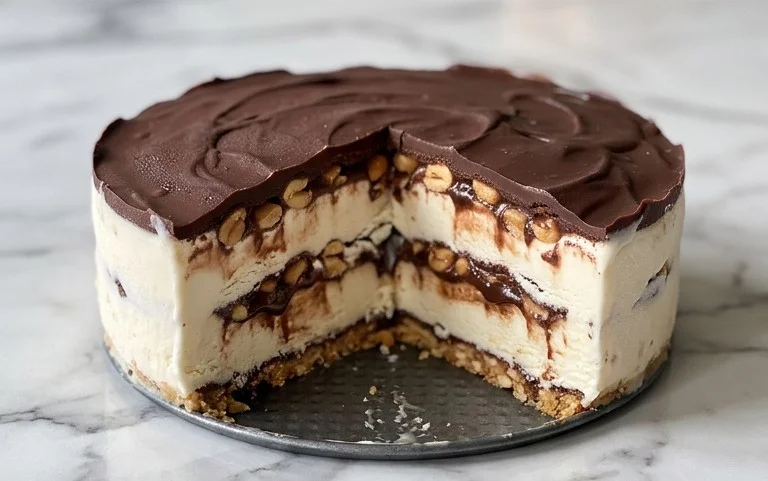 Buster Bar Ice Cream Cake