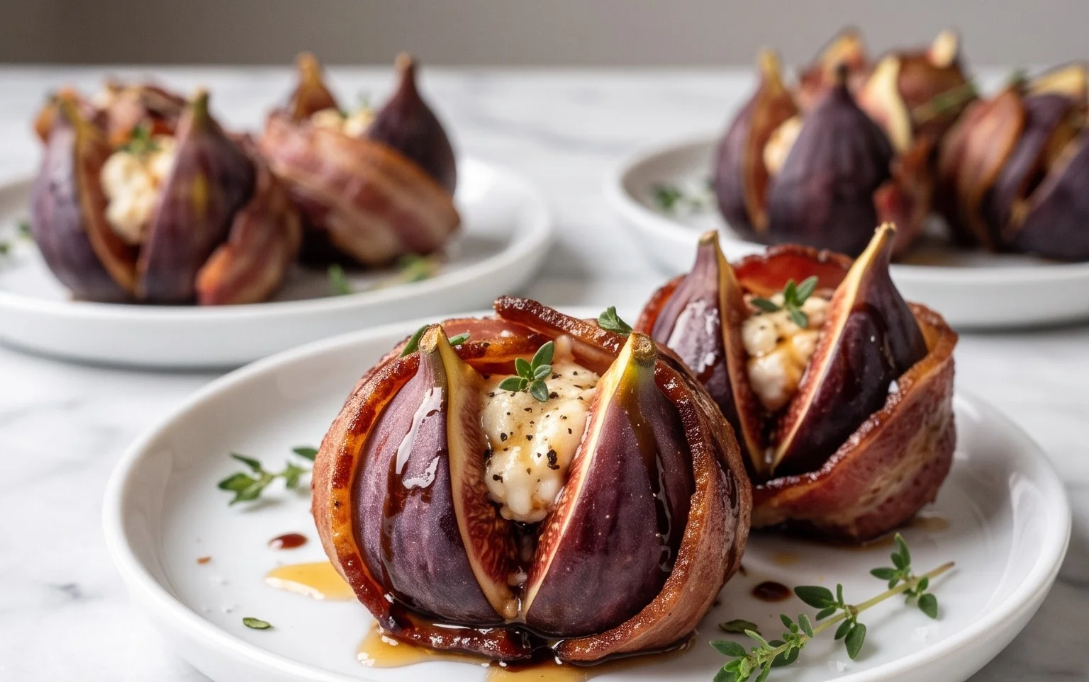Beef Bacon Wrapped Stuffed Figs