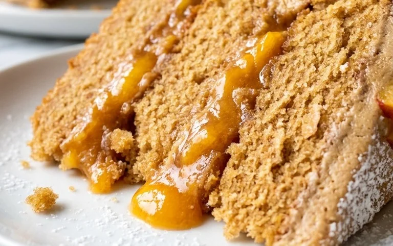 Brown Sugar Layer Cake with Peach Filling