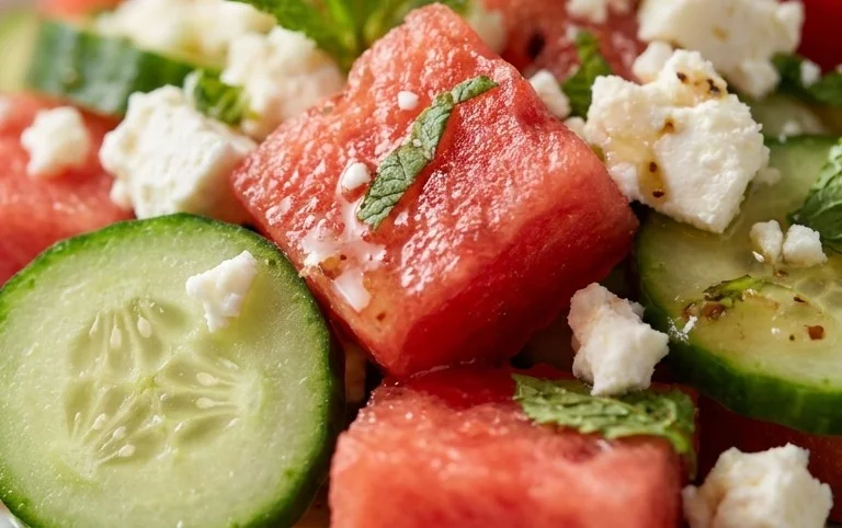 Watermelon Salad with Cucumber and Feta