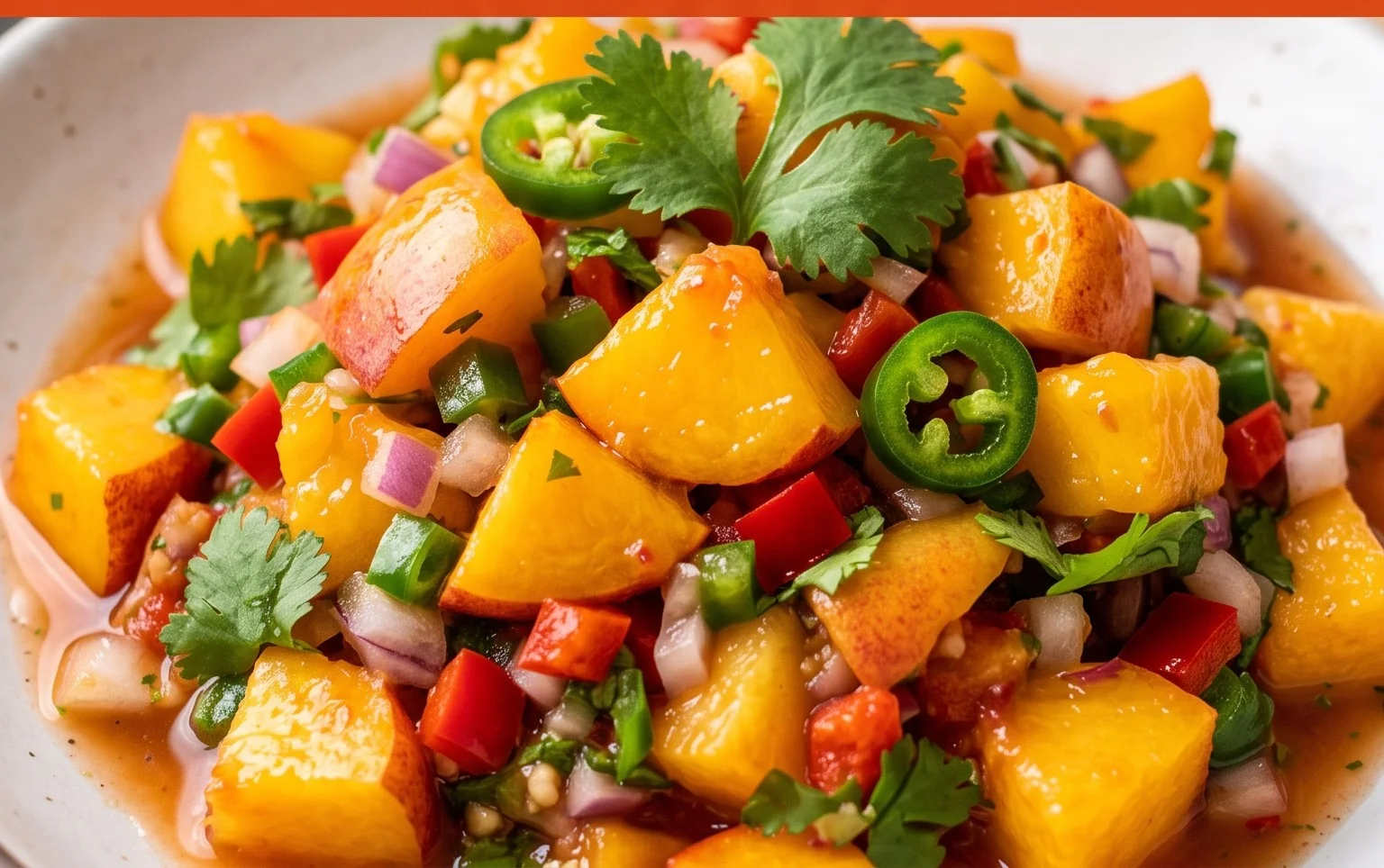 Sweet & Spicy Peach Salsa Canning Recipe