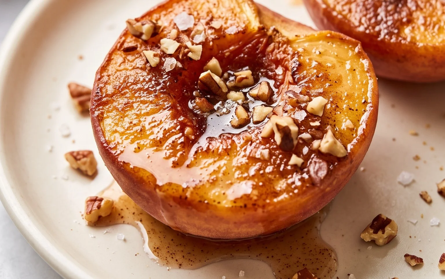 Cinnamon Sugar Baked Peaches
