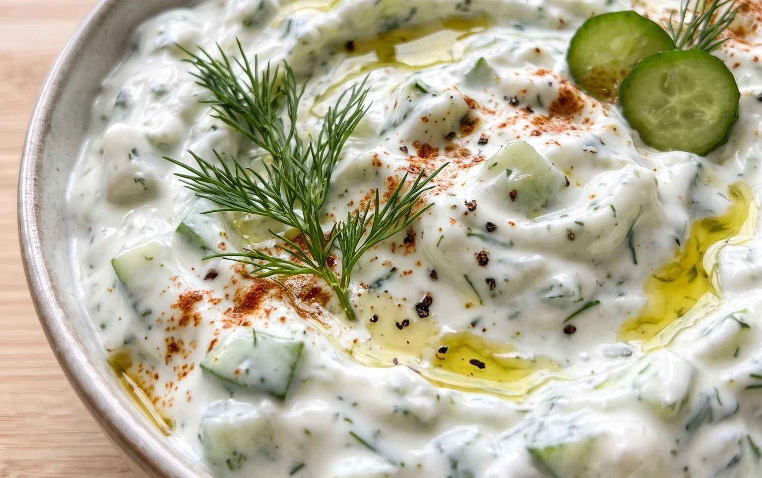 Cucumber Dip with Sour Cream and Dill