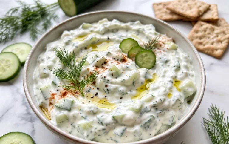 Cucumber Dip with Sour Cream and Dill