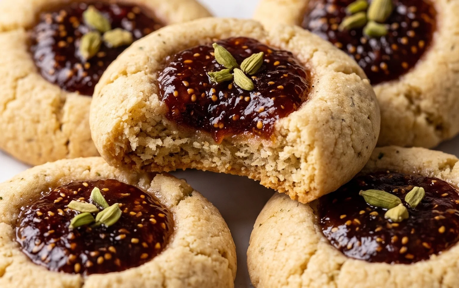 Cardamom Fig Thumbprint Cookies