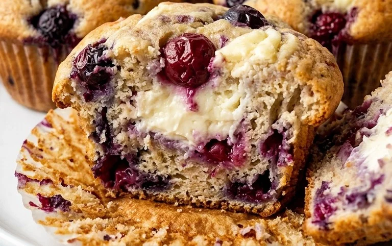 Berry Cream Cheese Muffins