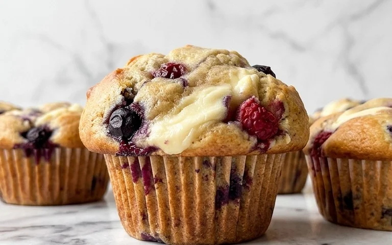 Berry Cream Cheese Muffins
