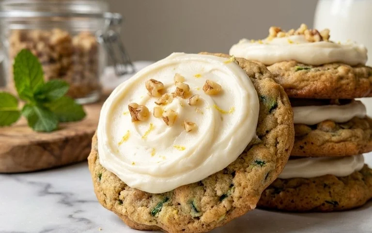Zucchini Cookies with Cream Cheese Frosting
