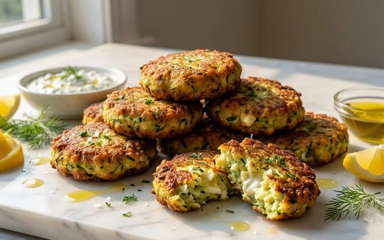 Kolokithokeftedes (Greek Zucchini Fritters)