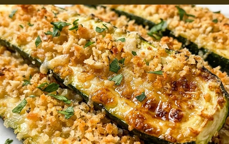 Irresistibly Crunchy Garlic Parmesan Roasted Zucchini