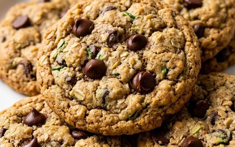 Homemade Zucchini-Oat Chocolate Chip Cookies